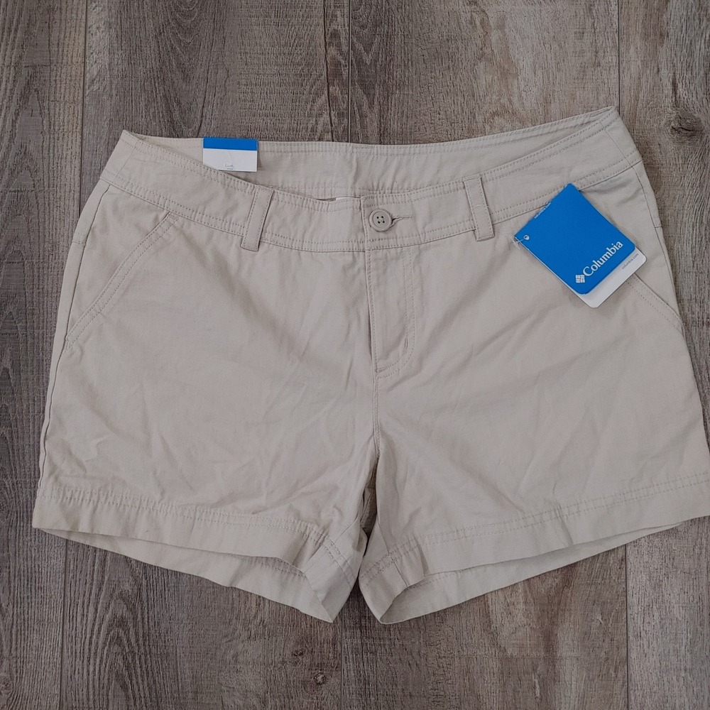 New Columbia Compass Ridge Shorts Womens 10 Fossil Beige Hiking Outdoor Canvas